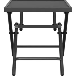 vidaXL Gartentisch Klappbar Anthrazit 38x38x38 cm Stahlgitter