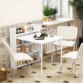 Homcom Küchentisch 78,5 x 91 x 90 cm weiß