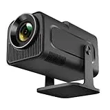 KINMRIS HY320 Mini Android 11 Projektor 4K Native 1080P Dual Wifi6 10000 Lumen BT5.0 Kino Outdoor Tragbarer 180° Drehbarer Projektor