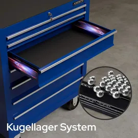 Arebos Werkzeugwagen Metall 660 mm blau unbestückt