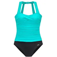 LASCANA Badeanzug Damen schwarz-mint Gr.38 Cup C