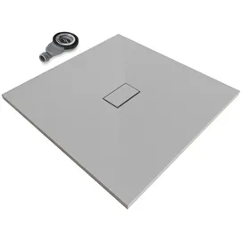 iflair SMC Duschwanne 100x100 cm flach Grau