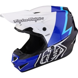 Troy Lee Designs GP Volt Motocross Helm, schwarz-weiss-blau, Größe L