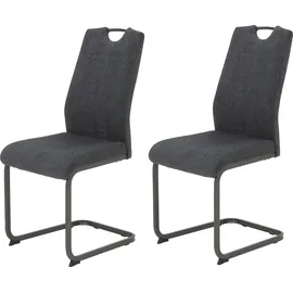 Hela Freischwinger »CHRISTINA«, (Set), 2 St., Webstoff, 1, 2 oder 4 Stück, Schwingstuhl, grau