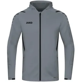 Jako Challenge Trainingsjacke mit Kapuze Kinder steingrau/schwarz 164