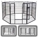 zoomundo Welpenauslauf / Freilaufgehege 8-Eck - XL - BLACK EDITION