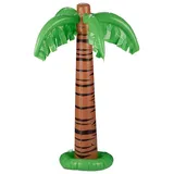 Relaxdays Aufblasbare Palme XL 3 Farben Braun/Grün/Schwarz