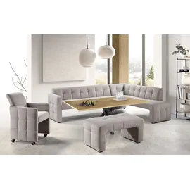 exxpo - sofa fashion Essbank EXXPO - SOFA FASHION "Barista, bequem und elegant, hohe Bodenfreiheit", braun (cappuccino), B:265cm H:83cm T:199cm, Sitzbänke, Essbank, Eckbank Barista bequem und elegant, hochwertige Detailverarbeitung