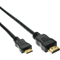 InLine HDMI Mini Kabel, Stecker auf C, verg. Kontakte,