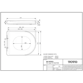 TOTO MH WC-Sitz Abnehmbar Weiß