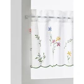 Heine Querbehang Stangendurchzug 90 x 45 cm Weiß