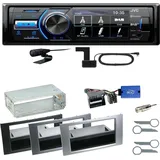 JVC KD-X561DBT DAB+ Bluetooth USB Einbauset für Ford Kuga Fusion Galaxy S-Max