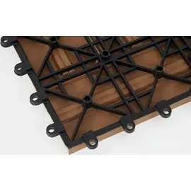 Mendler WPC Bodenfliese Rhone teak 30 x 30 cm 11 St.