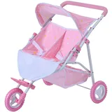Teamson Kids Olivia's Little World Doppel Twin Puppen Kinderwagen Puppenwagen Rosa OL-00012