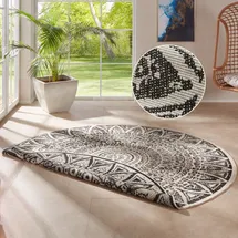 freundin Home Collection Lilja Wendeteppich Ø 100 cm Schwarz