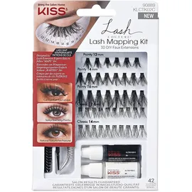 Kiss New York KISS Lash Couture 3D DIY Faux Extensions Lash Mapping Set, Wimpern Extensions, 42 Cluster