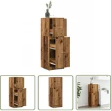 The Living Store - Vidaxl Apothekerschrank Altholz-optik 40x41x118 Cm Holzwerkstoff