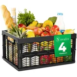 Novaliv Klappbox 30 L 4-tlg. Schwarz