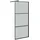 vidaXL Duschwand Walk-In Dusche 80 x 195 cm Dunkel ESG Glas Schwarz