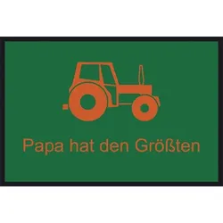 Velours-Fußmatte Traktor „Papa hat den Größten“