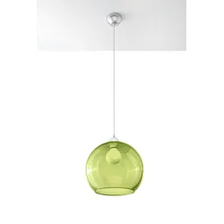 Licht-Erlebnisse Hängeleuchte mit Glasschirm Grün