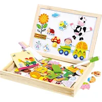 bino 88117 - Holz-Puzzle-Box, Magnet und Schreibtafel