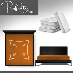Spannbettlaken Jersey 100% Baumwolle 140-160x200 cm Orange 2er Pack