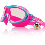 aquazon WAVE Junior Kinder Schwimmbrille, Schnorchelbrille, Taucherbrille, Tauchmaske für Kinder, von 3-7 Jahren, sehr robust, tolle Passform, Farbe:Pink blau