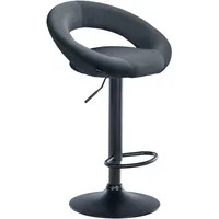 CLP Barhocker, Dunkelgrau, 53x80x47 cm, Esszimmer, Barmöbel, Barhocker