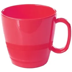 10x WACA Tasse aus Kunststoff, Inhalt :230 ml, Farbe: cherry-rot, Material: Melamin / PBT