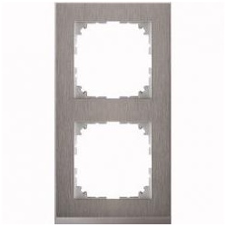 M-Pure Decor-Rahmen 2fach (Edelstahl/aluminium)