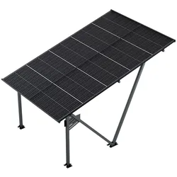Juskys Solar Carport Gestell SunLuxe 4100 Watt - Solargestell mit 10 Solarpanelen je 410 W