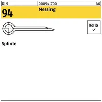 Industrial Quality Supplies ISO 1234 Splinte Messing 2 x