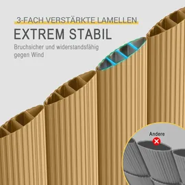 Sol Royal Sichtschutzelement 100 x 300 cm Beige Bambus