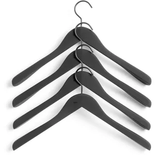 HAY - Soft Coat Kleiderbügel wide, schwarz (4er-Set)