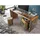 Massivmoebel24 Schreibtisch Altholz 170x65x76 mehrfarbig