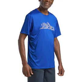 Jack Wolfskin Peak Graphic Kurzarm-t-shirt - Mtn Vibrant Blue - L