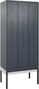 C+P Z-Spind Classic PLUS, Gestell, 6 Fächer, 2120x900x500mm, 7016/7016 Verschluss Zylinderschloss