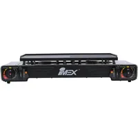 IMEX BDZ-2x155 Gasgrill, Gaskocher Edelstahl 2 Flammig mit Grillaufsatz + Koffer