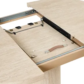 Beliani Ausziehtisch 120 x 76 cm braun