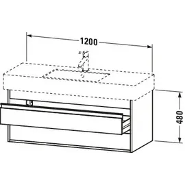 Duravit Ketho Waschtischunterschrank 2 Auszüge, KT664202222,
