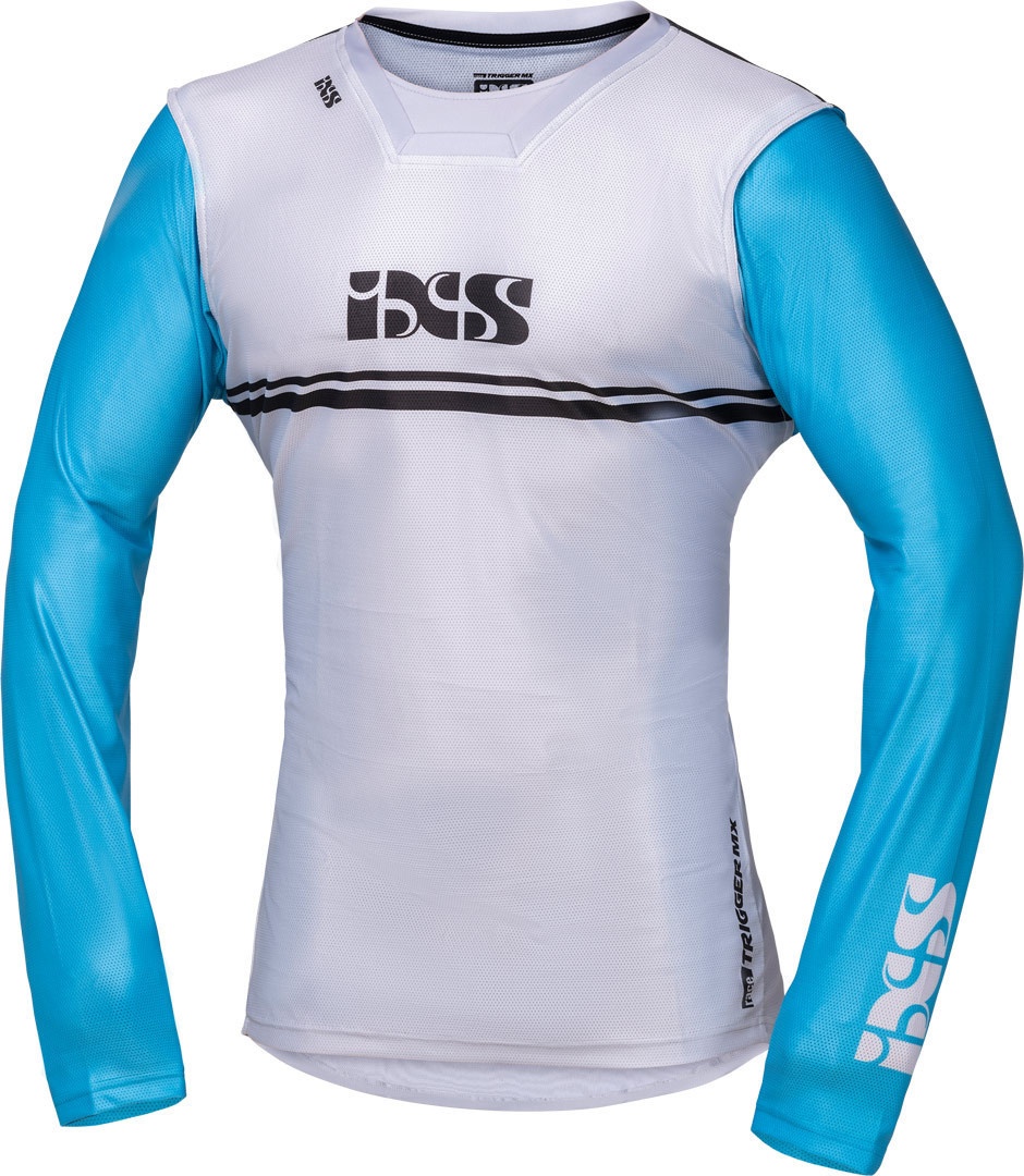 IXS Trigger 4.0 Motorcross shirt, grijs-blauw, M Voorman