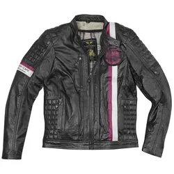 Black-Cafe London Barcelona Motorrad Lederjacke, schwarz, Größe 58 für Männer