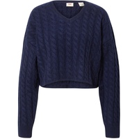 Levis Wollpullover »RAE CROPPED Sweater' - super kurz geschnitten, Gr. L (40), marine, -