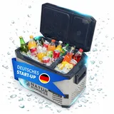 NATURBUMMLER Kompressor Kühlbox mit Vakuum-Isolierung [VAC-CORE] Reisekühlschrank 12V 230V mit Dual-Zone bis -20°C (App-Steuerung) Kühlbox Camping Mobile Gefrierbox Outdoor Kühltruhe (45L)
