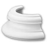 PROFHOME DECOR - Halbsäulen Sockel Säule Zierelement Zeitloses Klassisches Design Weiß