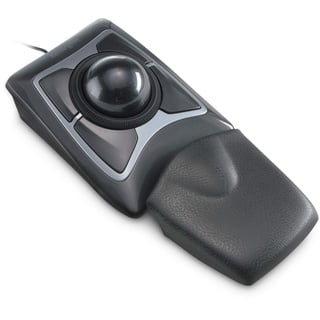 Kensington Expert Mouse Trackball, Kabelgebundene Computermaus mit Trackball & Scrollring, 55 mm Kugel, Kompatibel mit Windows & macOS, für Rechts- und Linkshänder, Handgelenkauflage, Schwarz, 64325