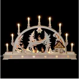 Dregeno Schwibbogen - Winterkinder - 78 x 45cm - Original Erzgebirge Schwibbögen - Dregeno Seiffen