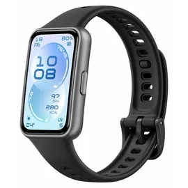Huawei Band 11 Schwarz 28,2 mm Polymergehäuse Fluorelastomerarmband Schwarz