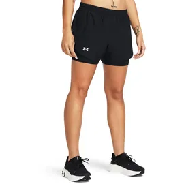 Under Armour Fly By 2-in-1-Shorts Damen 001 black/black/reflective XL